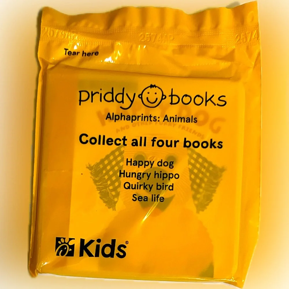 2025 HAPPY DOG BOARD PRIDDY BOOKS ALPHAPRINTS ANIMAL COLLECTION CHICK FIL A KIDS